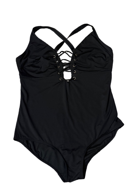 City Chic Other - City Chic Black Lace-Up One-Piece Swimsuit
